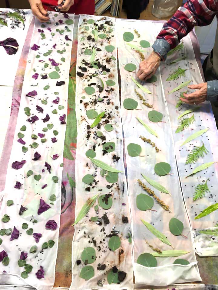 Sorting leaves at the library