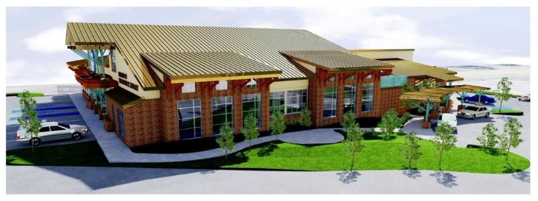 Architect's Rendering of the new Library building